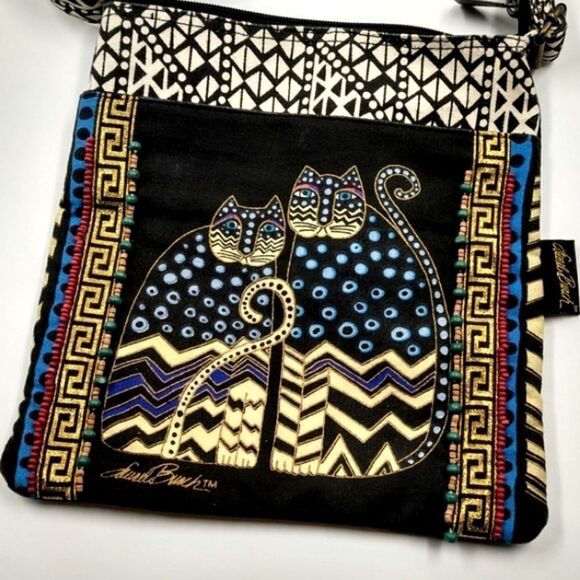 Laurel Burch Cat Purse Bag  Crossbody Kitty Handbag - Picture 2 of 16